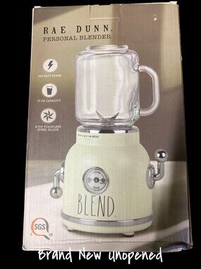 Rae Dunn Personal Blender 17oz Glass Mason Jar - New In Box